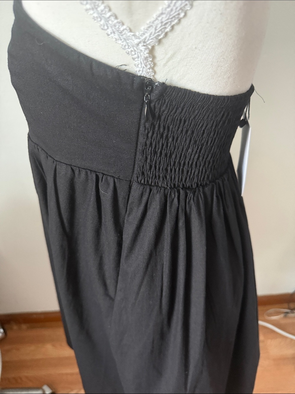 ❇️NWT❇️ Princess Polly Strapless Black 95% Cotton Blend Dress. - Picture 7 of 12